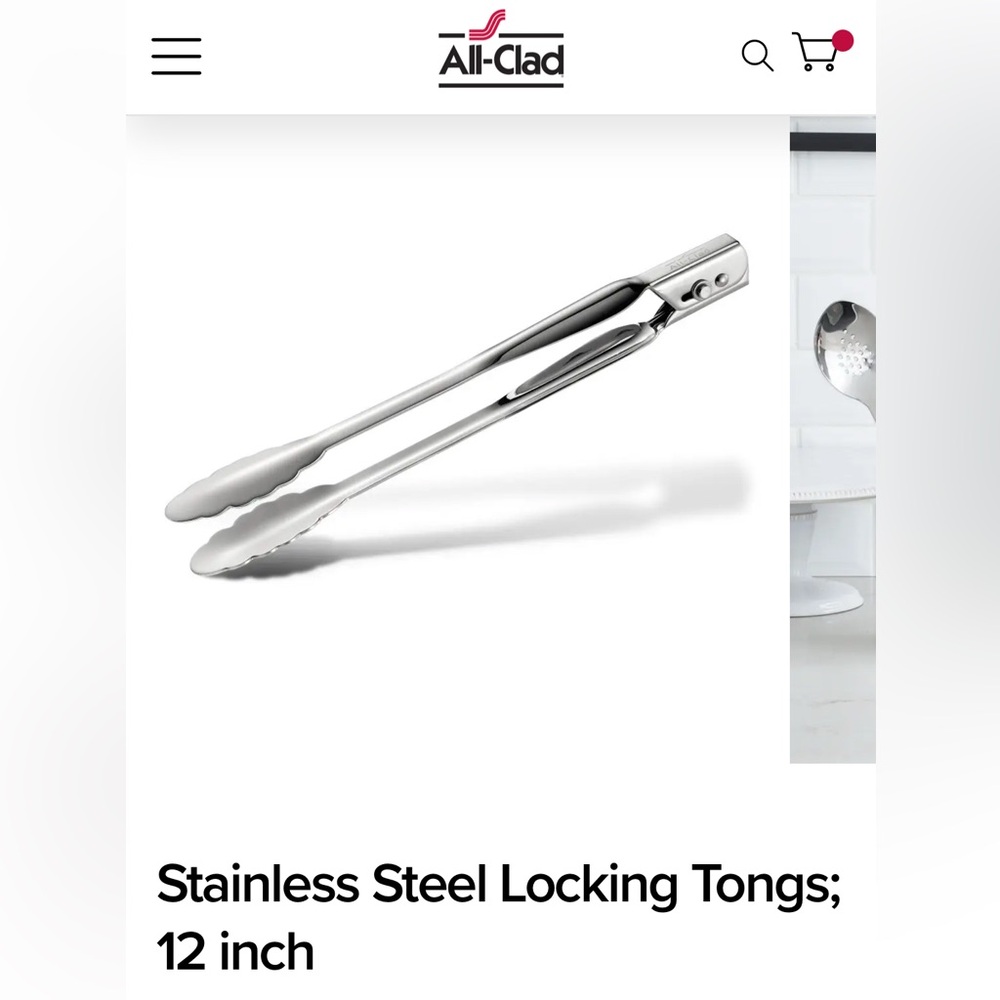 All-Clad 12-Inch Stainless Steel Tongs